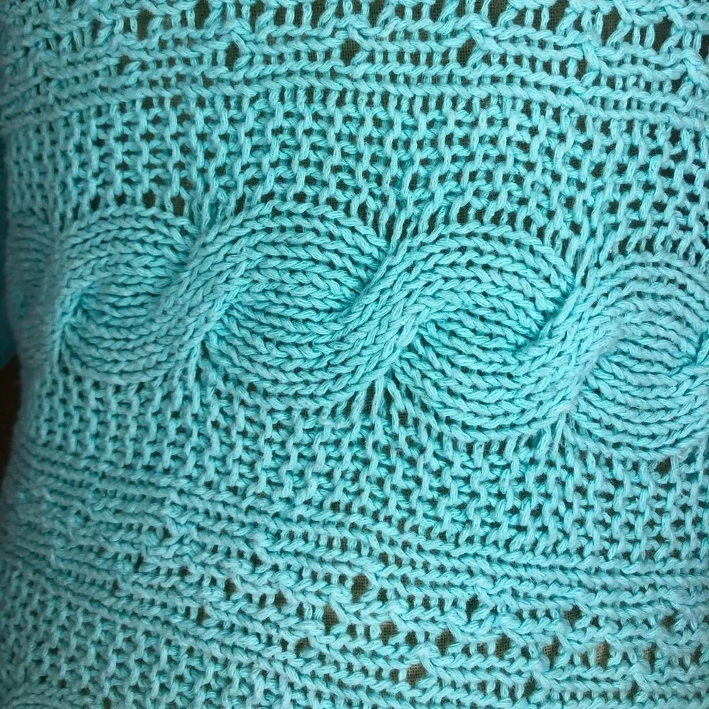 Sweater knit crochet RUFF HEWN S M